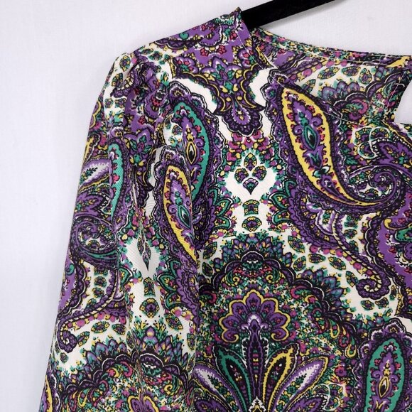JCrew Blouse Womens Medium Talitha Paisley Print Long Sleeve Top - Picture 4 of 13